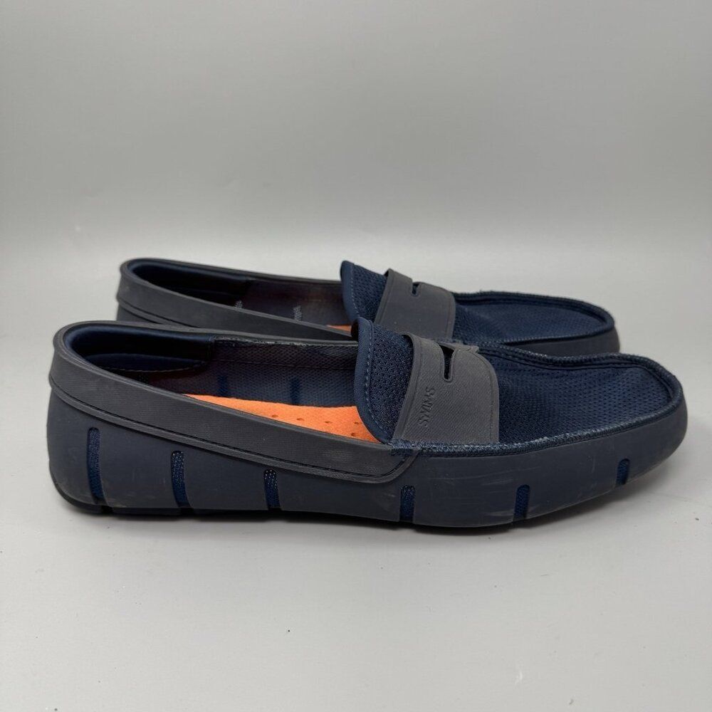 Swims Men's Navy Blue Comfort Water Boat Penny Loafers Washable Shoes Size 13